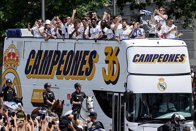 통산 36번째 우승을 차지한 레알 마드리드. ⓒ AFP=뉴스1
