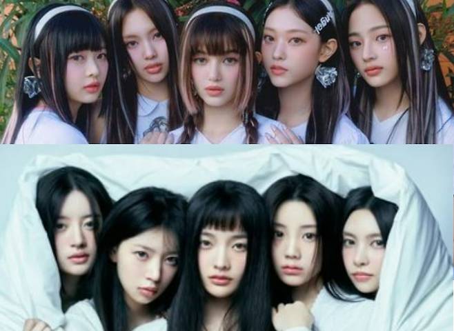 뉴진스(위)와 아일릿(아래). [하이브]