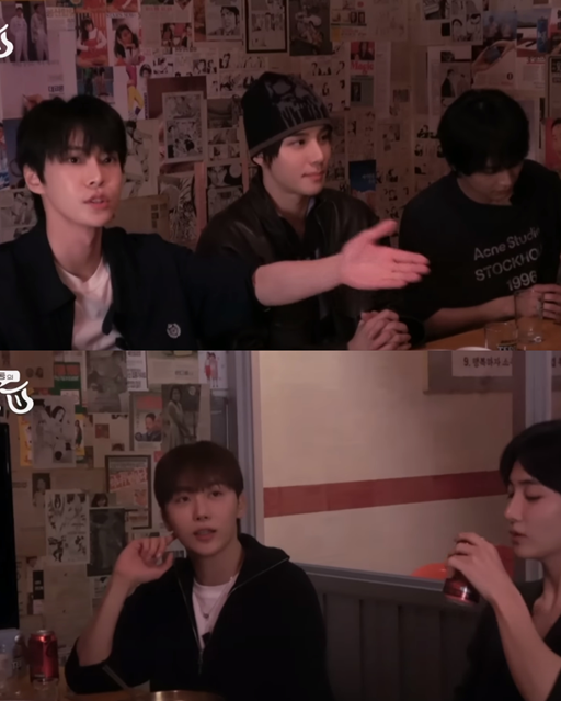 엔시티 멤버들과 세븐틴 멤버들이 만나 술자리를 가졌다. 유튜브 채널 'NCT' 캡처