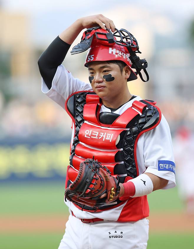 ▲ 한준수는 공격에서 두각을 드러내고 있지만 수비 또한 많은 발전을 이뤘다는 호평을 받으며 출전 비중을 확대하고 있다 ⓒKIA타이거즈