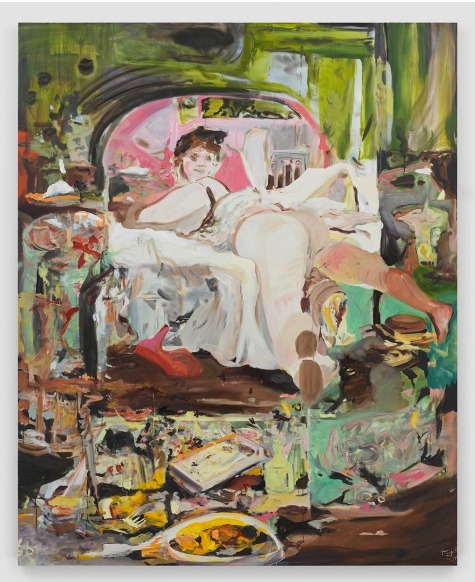 Cecily Brown, Nana, 2022-2023, Oil on UV-curable pigment on linen, 83 x 67 inches (210.8 x 170.2 cm) ⓒ Cecily Brown, Courtesy of the artist and Gladstone Gallery