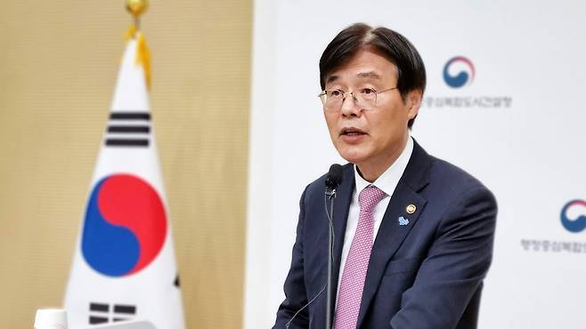 언론 브리핑하는 김형렬 행복청장