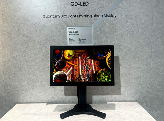삼성디스플레이가 SID 디스플레이 위크 2024에 선보인 'QD-LED' (사진=삼성디스플레이)