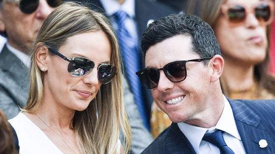 로리 매킬로이와 부인 에리카. AFP=연합뉴스