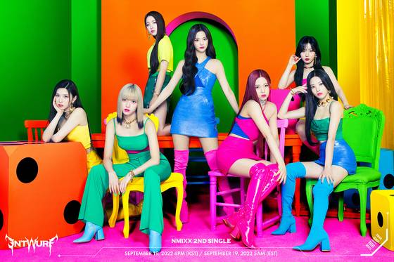 Concept image for Nmixx's second EP "Entwurf" [JYP ENTERTAINMENT]