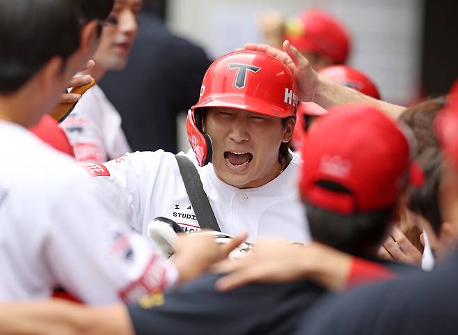 ▲ KIA 타이거즈 주장 나성범이 역전 투런포 포함 3안타 4타점 맹타를 휘둘렀다. ⓒ KIA 타이거즈