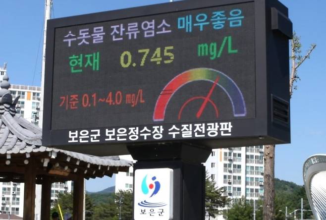 수질전광판 [보은군 제공. 재판매 및 DB금지]