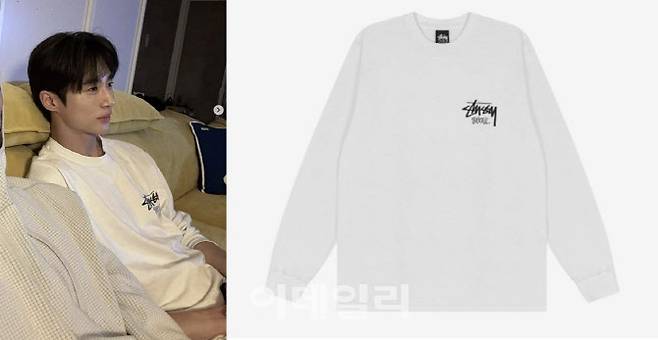 배우 변우석의 패션에 관심이 집중됐다. (사진=왼쪽은 변우석 SNS, 오른쪽은 스투시 상세페이지)