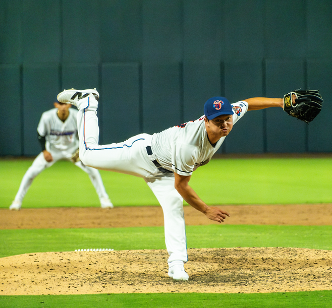 (마이애미 산하 마이너리그 트리플 A팀(잭슨빌 점보 슈림프) 투수 고우석)