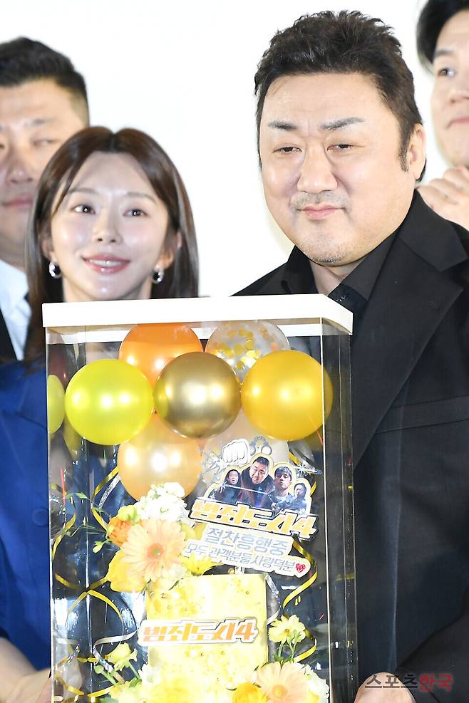 ​영화 '범죄도시4' 흥행 감사 쇼케이스에 참석한 배우 마동석. ⓒ이혜영 기자 lhy@hankooki.com​