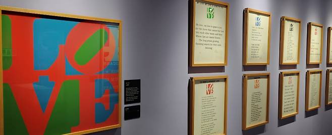 “LOVE” screen prints by pop artist Robert Indiana (Choi Si-young/The Korea Herald)