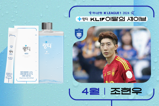 4월의 선수상을 수상한 조현우/한국프로축구연맹