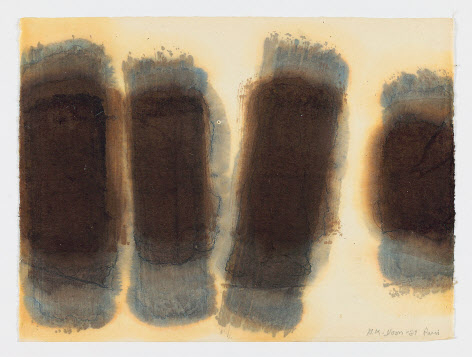 윤형근, Burnt Umber & Ultramarine, Oil on hanji, 48×65cm, 1981 Yun Seong-ryeol. Courtesy of PKM Gallery