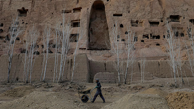 아프가니스탄 바미안 석불이 있던 자리. (사진=연합뉴스)