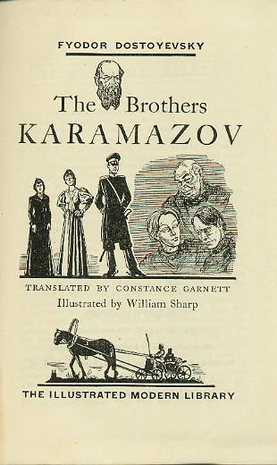 『카라마조프가의 형제들』 영문판 속표지. [사진 지식을만드는지식]