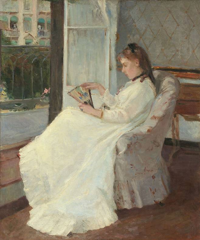 창가에 있는 예술가의 언니(1869). /워싱턴 내셔널갤러리