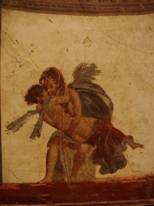 프시케와 에로스를 그린 폼페이 벽화. [나폴리 국립고고학박물관]