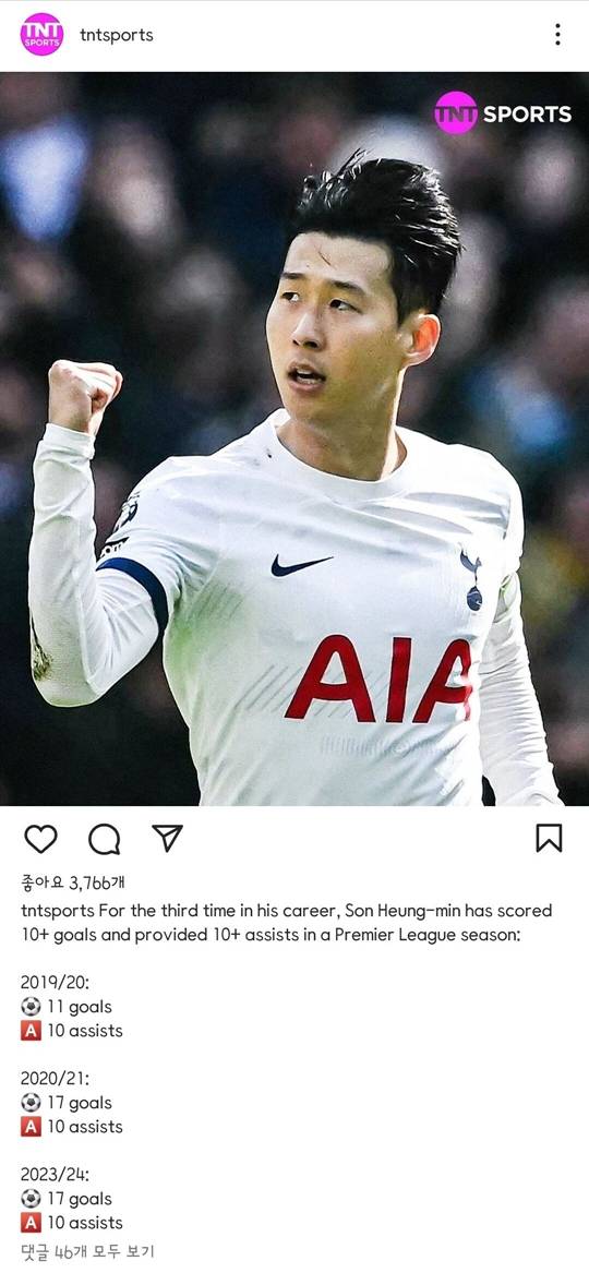 ⓒ풋볼 온 TNT 스포츠 SNS