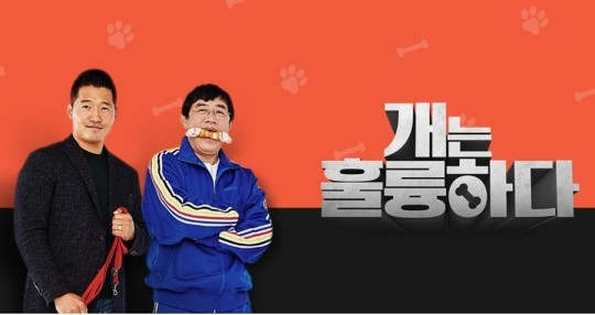 Kang, left, hosts the show ″Dogs Are Wonderful″ with entertainer Lee Kyung-kyu, right. [SCREEN CAPTURE]