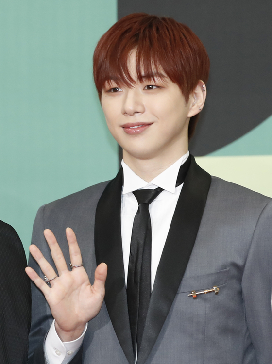 Singer Kang Daniel on Dec. 23, 2023, at the KBS building in western Seoul [NEWS1]