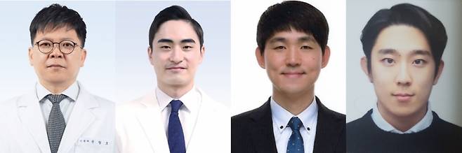 (사진 왼쪽부터) 분당서울대병원 신경과 윤창호 ·이우진 교수, 고려대 황한정 교수, 충북대 이화아니 연구원.