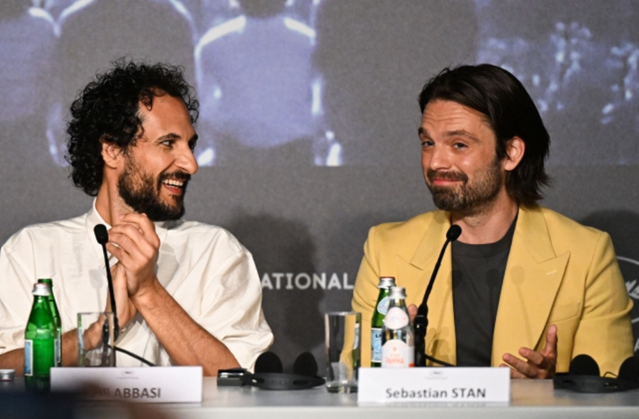 지난 20일 알리 압바시(왼쪽) 감독과 주연배우 세바스찬 스탠이 프랑스 칸에서 열린 영화제에서 기자회견을 하고 있다. ⓒAFP/연합뉴스