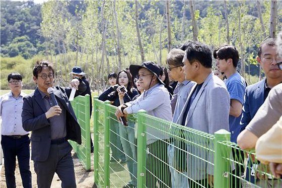 한양대학교 박재우 교수가 현장 실증에 대해 설명하고 있다.