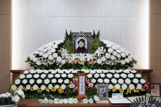 성남시의료원 장례식장에 차려진 홍계향 할머니의 빈소. 성남시