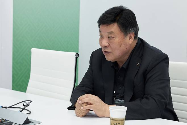 한경과 인터뷰 중인 서정진 셀트리온 회장./워싱턴DC=오현아 기자