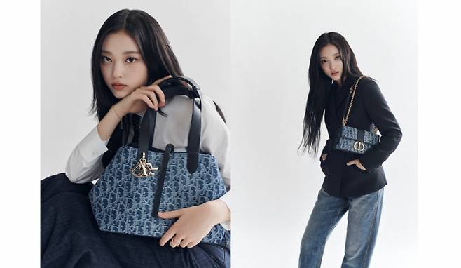 디올에서 새롭게 선보인 데님 디올 오블리크 화보. /사진=디올