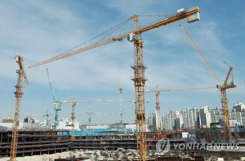 국내 건설공사 현장. 연합뉴스