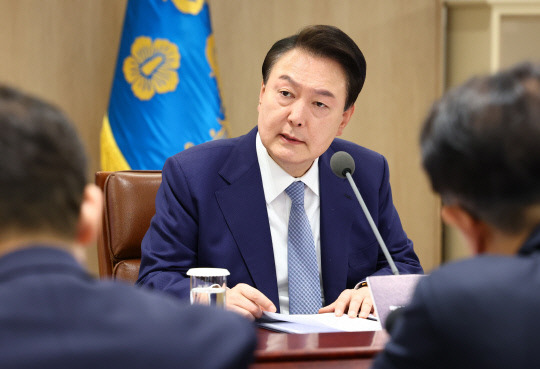 경제이슈점검회의에서 발언하는 윤석열 대통령.연합뉴스.