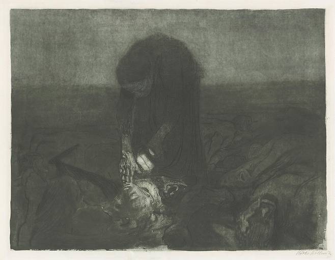 케테 콜비츠, ‘농민전쟁’ 중 ‘전쟁터’, 1907