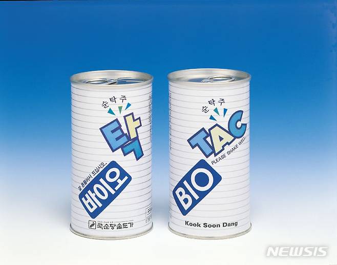 [서울=뉴시스] 국내 최초 캔막걸리 '국순당 바이오틱' (사진= 국순당 제공)