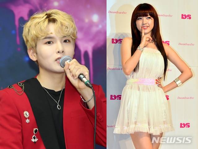 '슈퍼주니어' 려욱(왼쪽), '타히티' 출신 아리