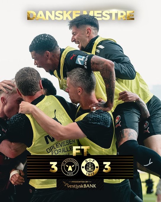 사진=미트윌란.&nbsp;조규성의&nbsp;미트윌란이&nbsp;리그&nbsp;우승에 성공했다.