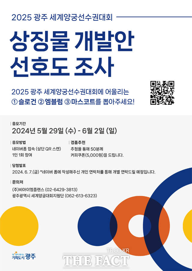 2025 광주세계양궁선수권대회 선호도 조사 포스터./광주시