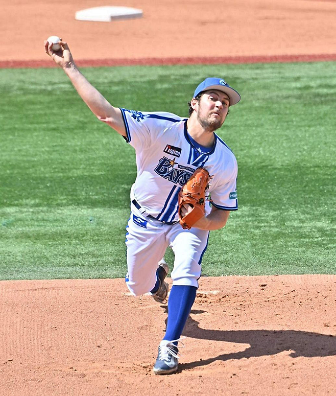 트레버 바우어 2023 일본프로야구 NPB 투구 모습. 사진=요코하마 DeNA 베이스타즈