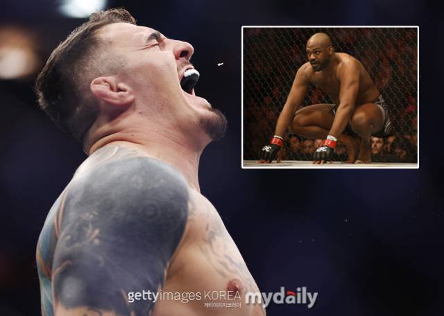 아스피날이 존 존스(작은 네모)와 맞대결이 펼쳐지지 않을 것 같다고 예상했다. /게티이미지코리아