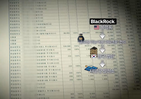 지난달 공시된 블랙록 투자한 국내 태양광 회사의 감사자료