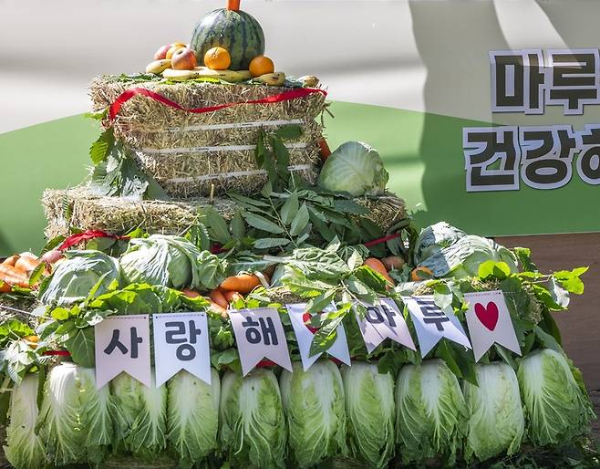 첫 생일 맞은 에버랜드 아기 기린 '마루' 생일상 / 사진 = 삼성물산 리조트부문