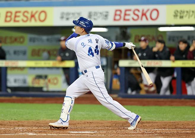 [서울=뉴시스] 프로야구 삼성 라이온즈의 오재일. (사진 = 삼성 라이온즈 제공) *재판매 및 DB 금지