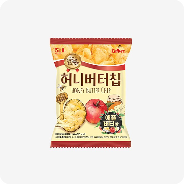 허니버터칩 애플버터맛 55g - 해태몰