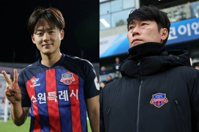 (왼쪽부터) 축구선수 이승우, 수원FC 김은중 감독 /사진=한국프로축구연맹, 뉴스1