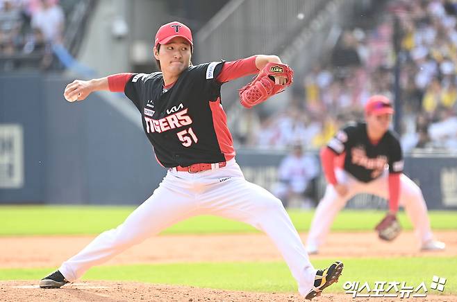 전상현은 29일 창원 NC파크에서 열린 '2024 신한 SOL Bank KBO 리그' NC 다이노스와 주중 3연전 두 번째 경기에서 구원 등판. 1이닝 무실점으로 시즌 두 번째 세이브를 기록했다. 이날 경기 전 전상현은 모교 대구상원고 후배들을 위한 응원의 메시지를 전했다. 엑스포츠뉴스 DB