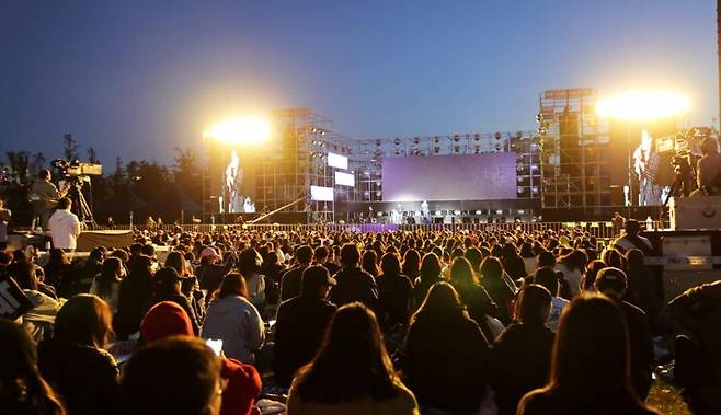 부산원아시아페스티벌 파크콘서트 현장. 부산원아시아페스티벌 사업단 제공