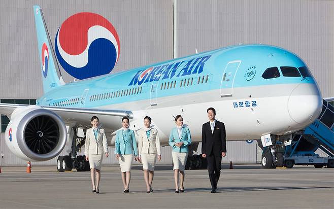 대한항공은 항공기 현대화 속도를 내고 있다. [사진은 보잉787-9 모습. 대한항공]