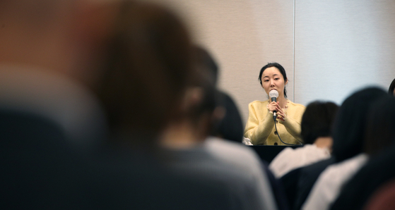 ADOR CEO Min Hee-jin at Friday's press conference [JOINT PRESS CORPS]