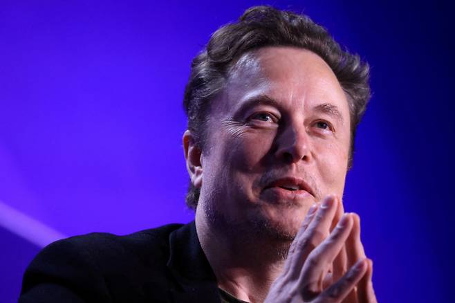 미국 캘리포니아주 베벌리힐스에서 열린 '2024 글로벌 컨퍼런스'에 참가한 일론 머스크 테슬라 CEO의 모습./사진=로이터