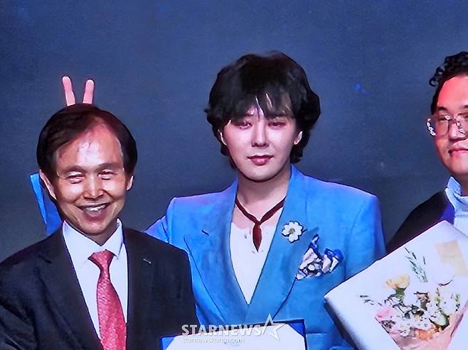 이광형 카이스트 총장, 지드래곤, 갤럭시코퍼레이션 최용호 대표 /사진=이승훈 기자